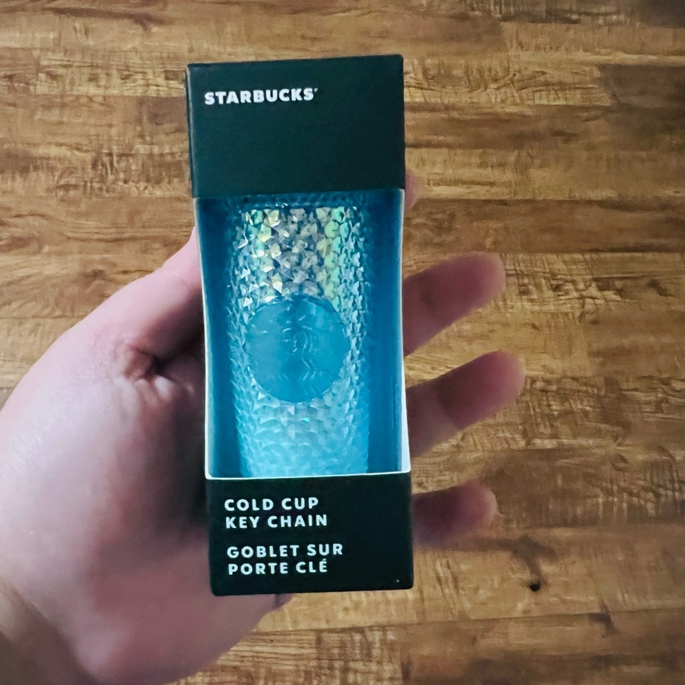 NWT Just Released Starbucks 2023 Baby Blue Bling Studded Keychain